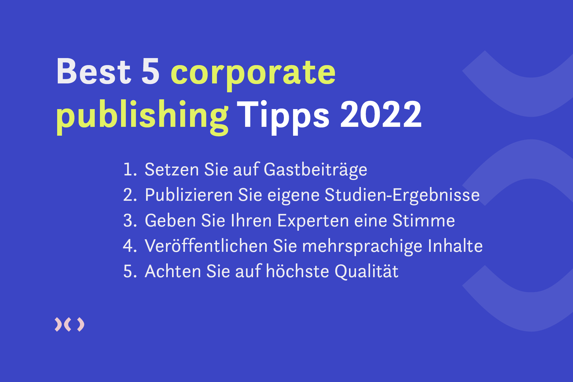 Bildhinweis: Tipps für corporate publishing